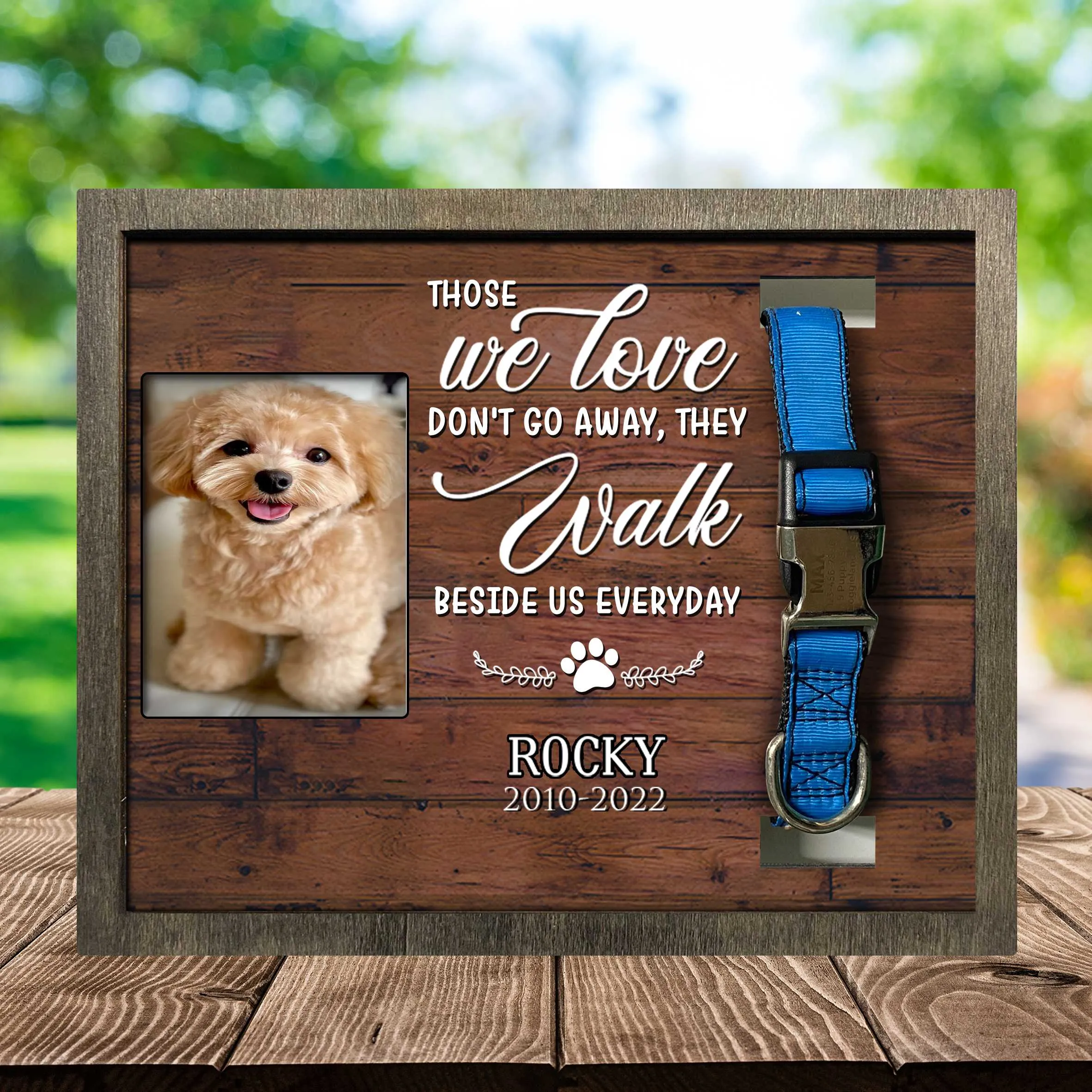 You Left Paw Prints On My Heart Printed Photo Loss Of Pet, Gifts For Loss Of Dog