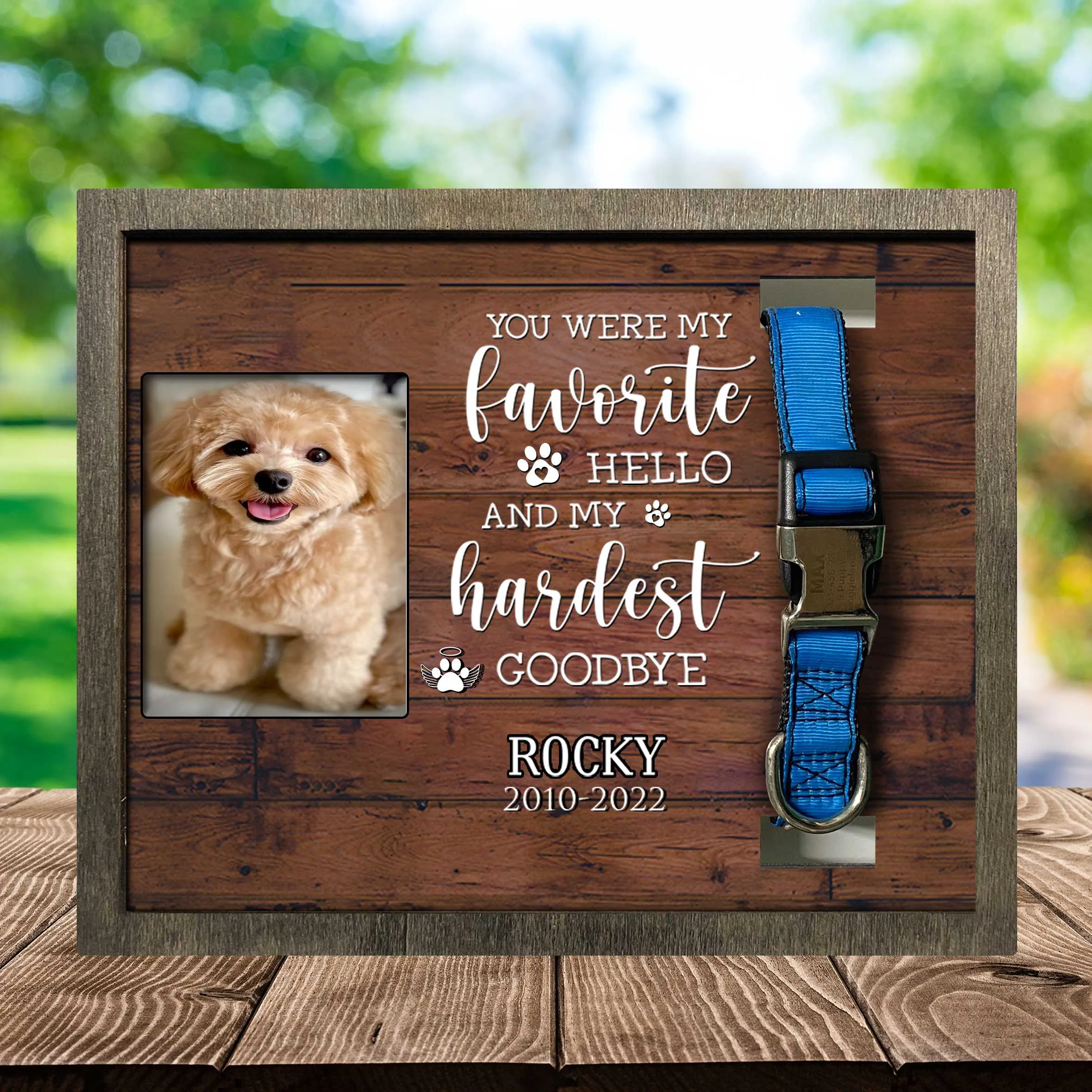 You Left Paw Prints On My Heart Printed Photo Loss Of Pet, Gifts For Loss Of Dog