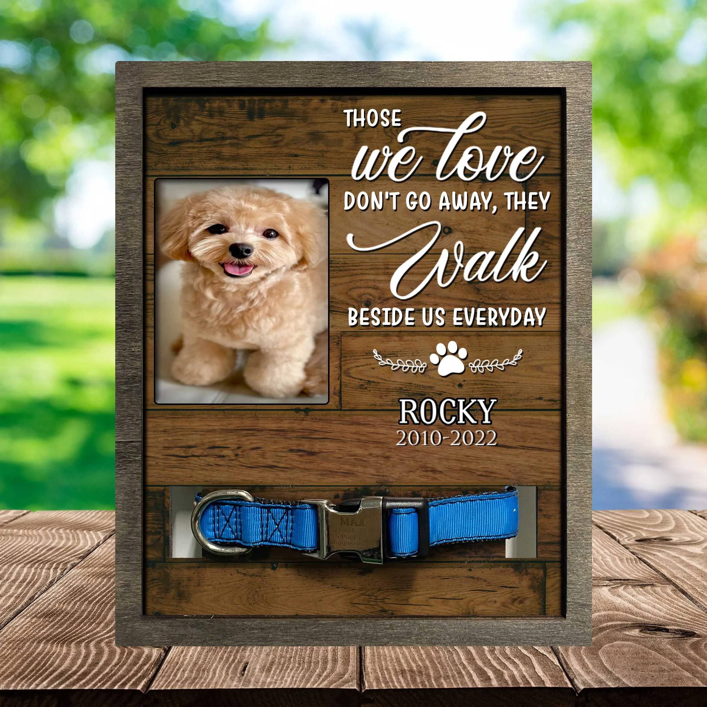 You Left Paw Prints On My Heart Printed Photo Loss Of Pet, Gifts For Loss Of Dog