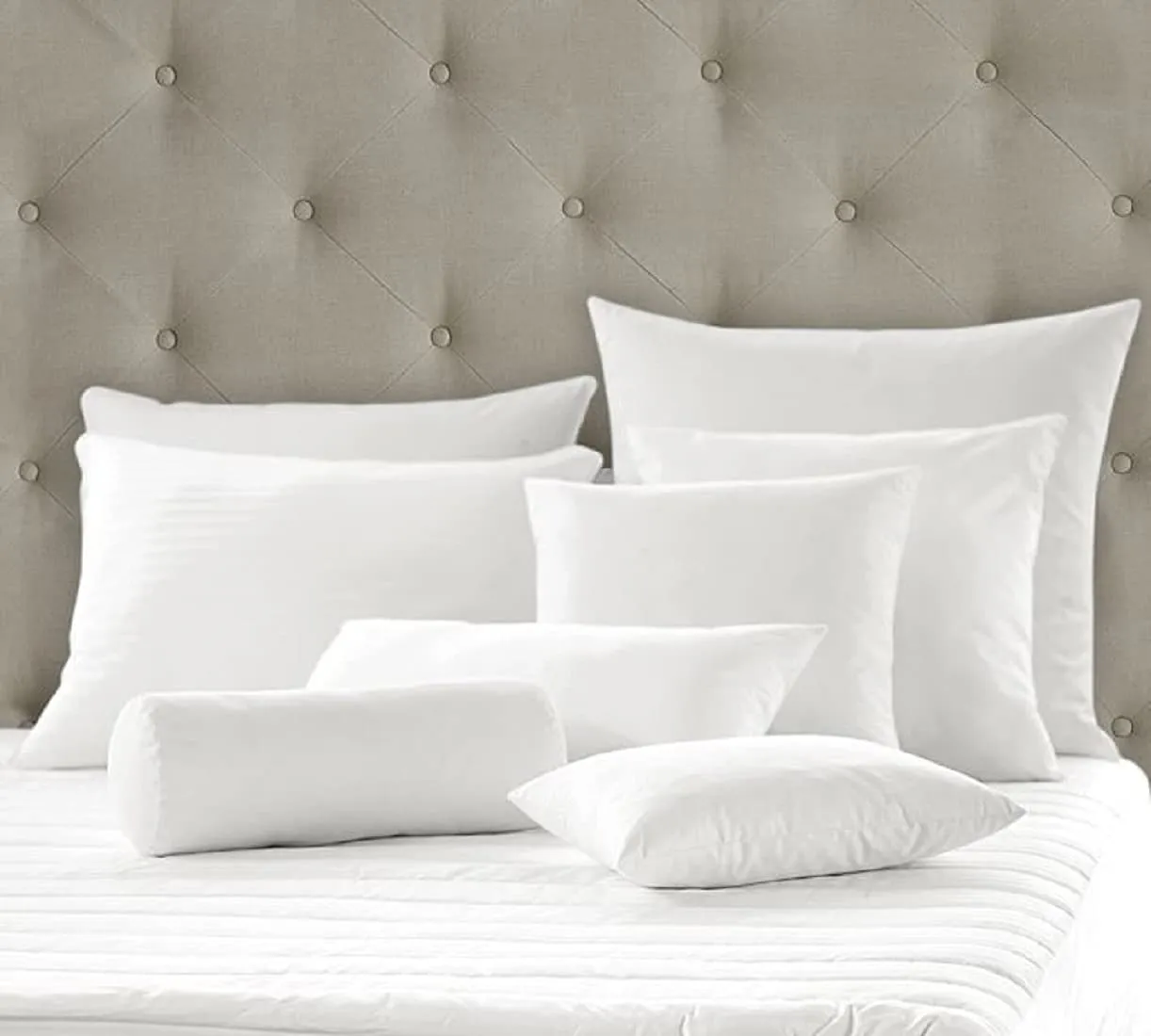 YRV Comfort & Luxury Home Furnishing & Hotel Comfort for Travel Puropse Solid White Polyester Fibre Bolster Pack of 1