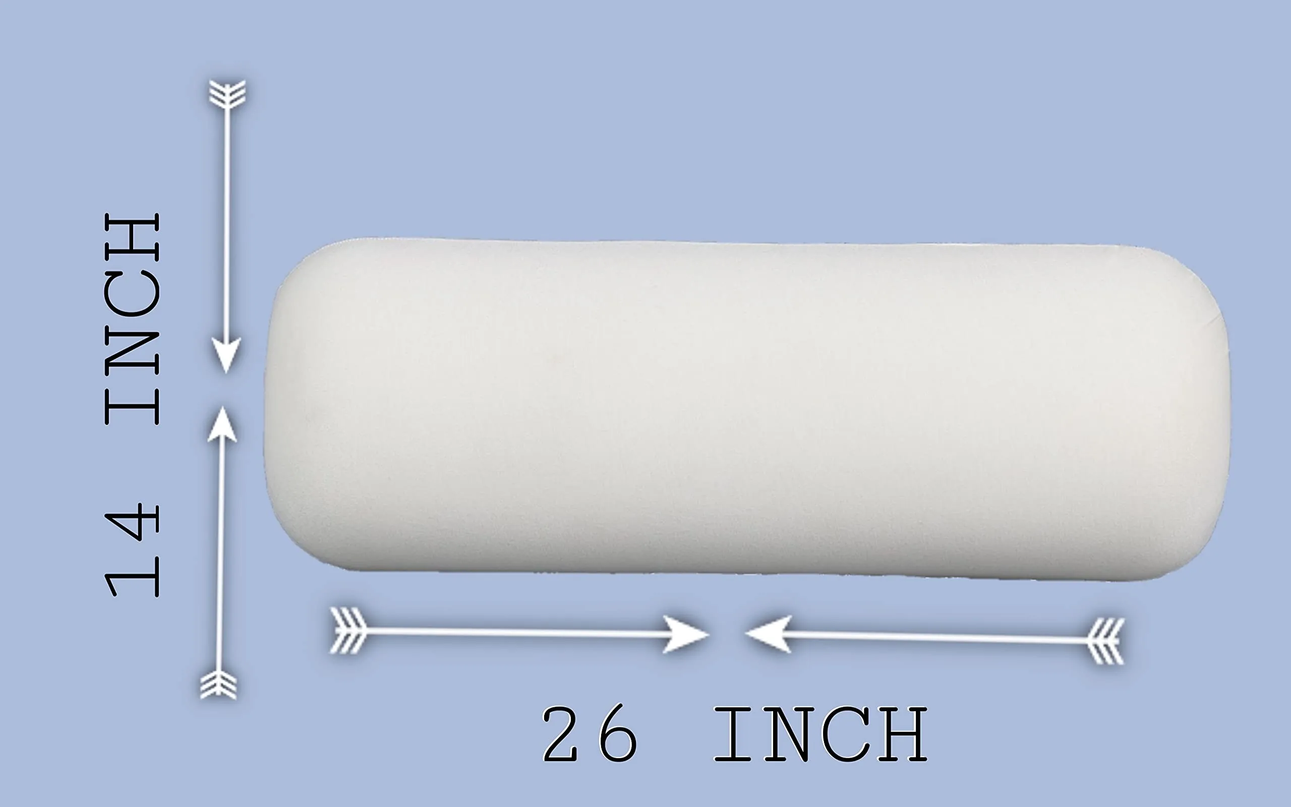 YRV Comfort & Luxury Home Furnishing & Hotel Comfort for Travel Puropse Solid White Polyester Fibre Bolster Pack of 1