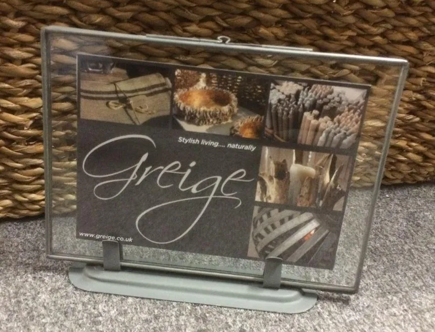 Zinc Edged Glass Frame on Stand
