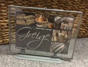Zinc Edged Glass Frame on Stand